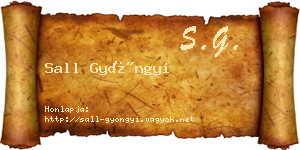 Sall Gyöngyi névjegykártya