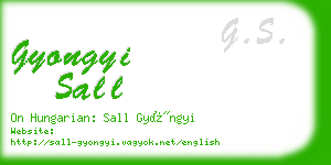 gyongyi sall business card